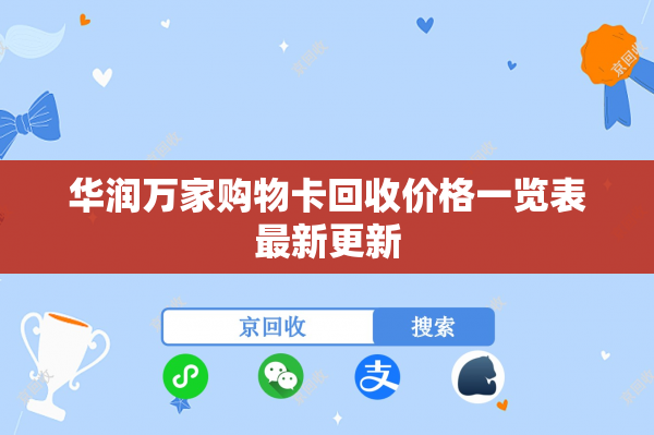 华润万家购物卡回收价格一览表最新更新