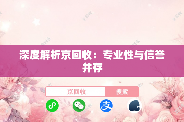深度解析京回收：专业性与信誉并存