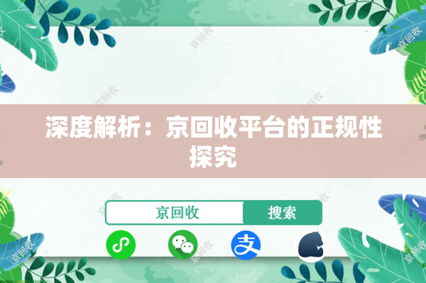 深度解析：京回收平台的正规性探究