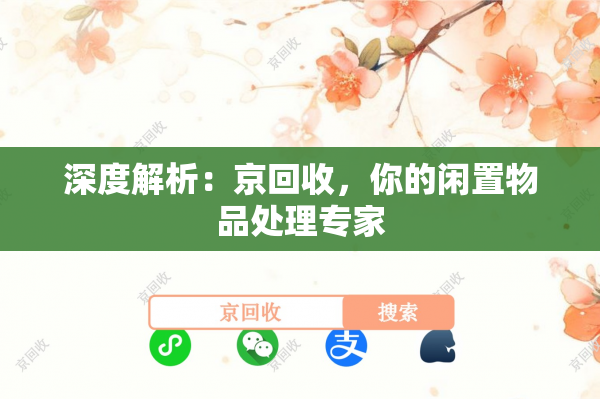 深度解析：京回收，你的闲置物品处理专家