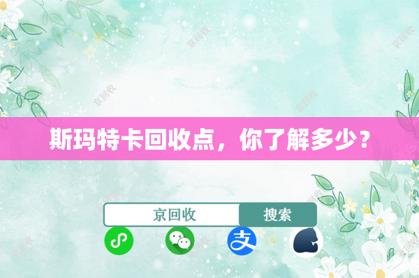 斯玛特卡回收点，你了解多少？