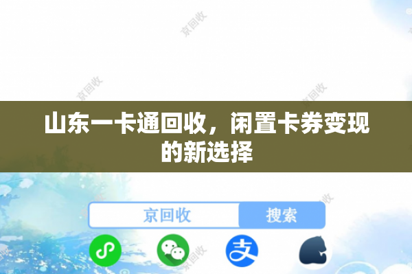 山东一卡通回收，闲置卡券变现的新选择